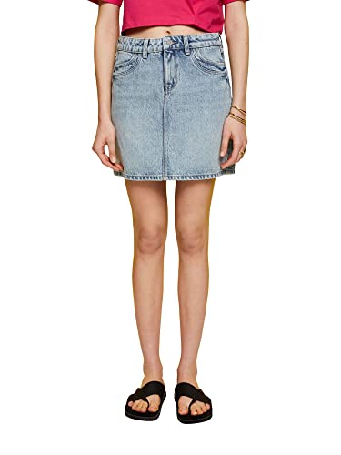 ESPRIT Damska spódnica 053EE1D314, 904/BLUE Bleached, 24, 904/Blue Bleached