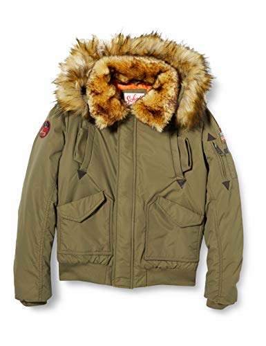 Schott Nyc Kurtka chłopięca, Khaki, 8 lat