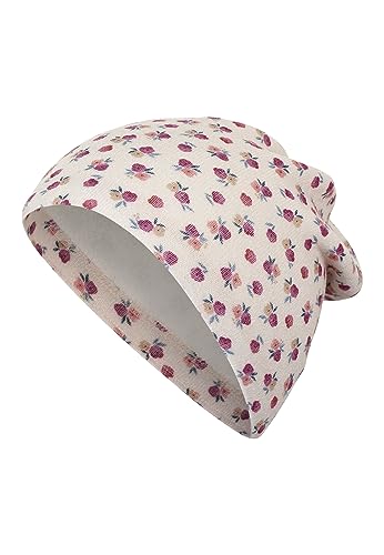 Sterntaler Dziewczęca czapka beanie kwiaty, beżowy, 51 cm