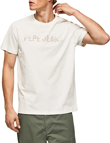 Pepe Jeans Koszulka męska Ribaldo, Biały (nie biały), XXL