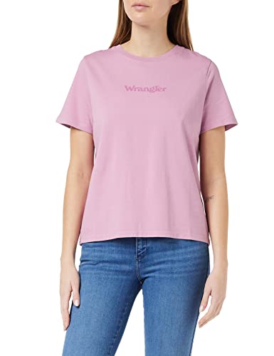 Wrangler Damska koszulka o regularnym kroju, naturalna fioletowa, XL