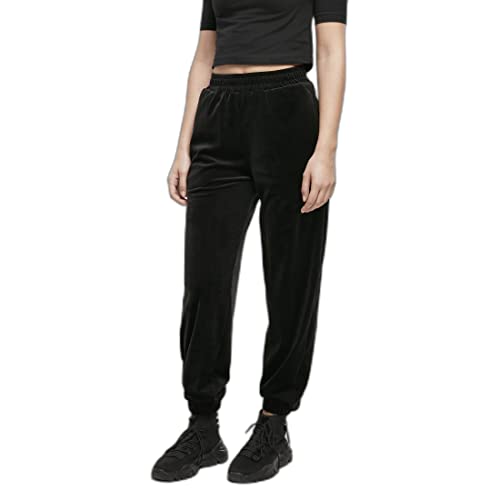 Urban Classics Damskie spodnie dresowe z wysokim stanem i balonami, Czarny, S