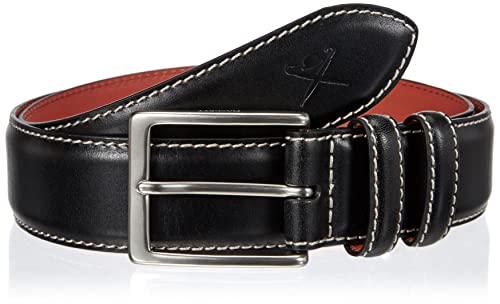 Hackett London Męski pasek Pull Cont Sti Fe, Czarny, 38