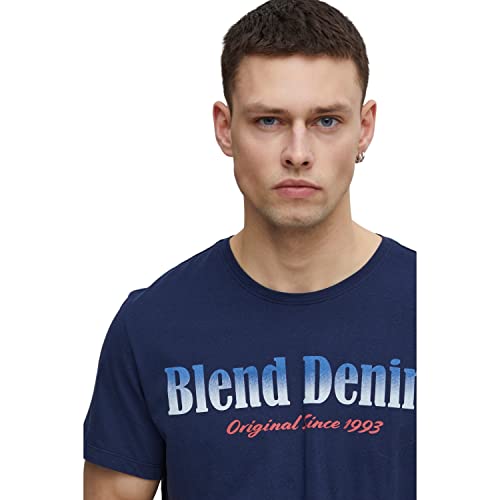 Blend Męski T-shirt T-shirt, 194024/Dress Blues, S, 194024/Dress Blues, S
