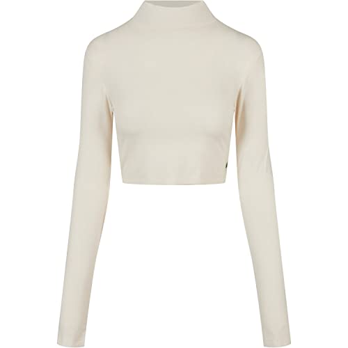 Urban Classics Damska koszulka z długim rękawem Organic Cropped Turtelneck z długim rękawem, piaskowy, 3XL