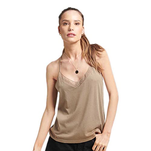 Superdry Studios Lace Mix Cami Koszulka damska, Moss Khaki, 34