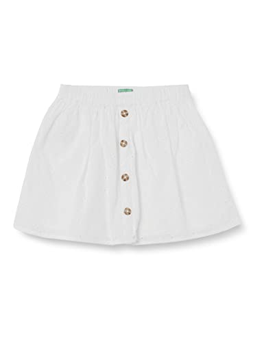 United Colors of Benetton Spódnica dziewczę, Bianco 101, 150 cm