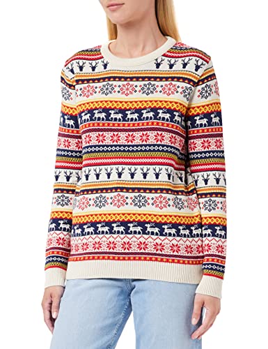 Świąteczny sweter damski Eco Christmas, biały, XL