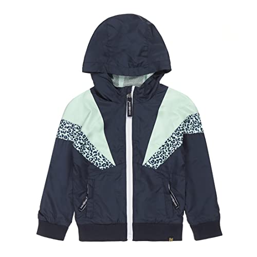 Koko Noko Baby Girls Summer Coat Dark Blue Mint with Hood Jacket, 100% poliester, 56