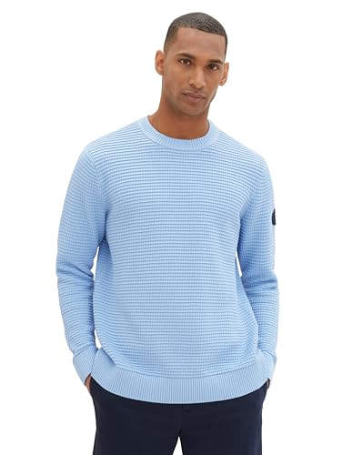 TOM TAILOR sweter męski, 32245 – Washed Out Middle Blue, XXL