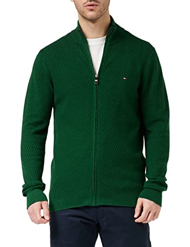Tommy Hilfiger Męskie kardigany z zamkiem błyskawicznym, Prep Green, M