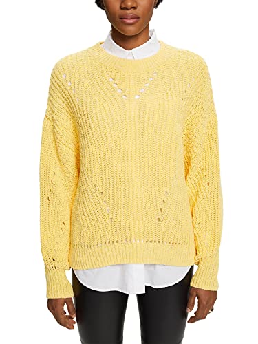 edc by ESPRIT Sweter damski, 749/Light Yellow 5, M