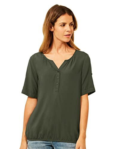 Cecil Damska bluzka z krótkim rękawem B343262, Utility Olive, S