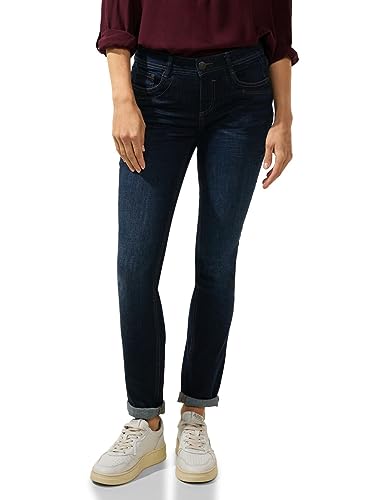 Street One Damskie spodnie jeansowe Casual, Dark Indigo Used Wash, 33W / 30L