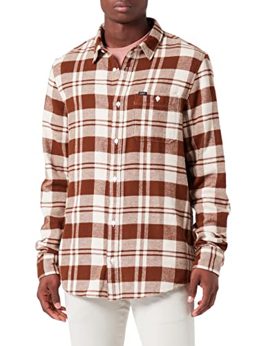 Lee Męska koszula Leesure Shirt, Light Umber, rozmiar S