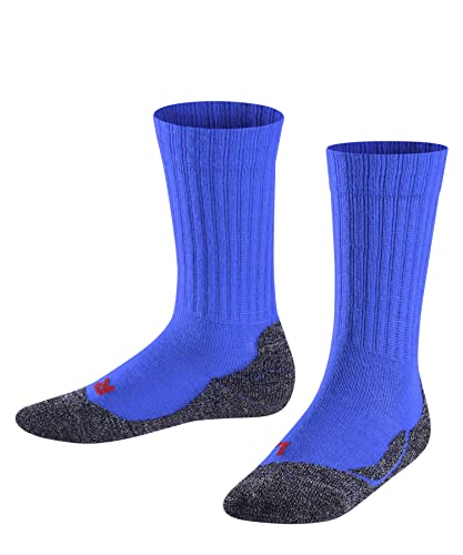 FALKE Uniseks - dzieci Skarpety Active Warm K SO Wełna Merynosa grube oddychające 1 Para, Niebieski (Cobalt Blue 6054), 27-30 (3-6 lata)