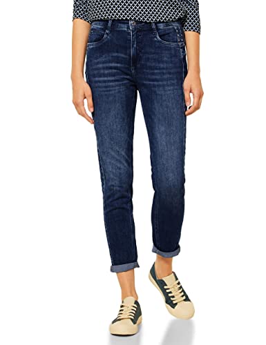 Street One Damskie spodnie jeansowe Loose, ciemnoniebieskie, indygo Washed, W29/L30