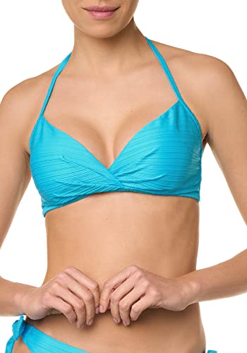 goldenpoint Bikini damski kostium kąpielowy, mocny biustonosz trójkątny, niebieski, 95B