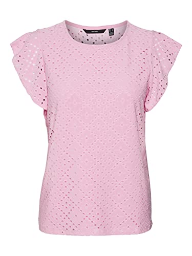 VERO MODA Women's VMTASSA SL Frill TOP NOOS T-Shirt, cukierki, XXL, cukierek, XXL
