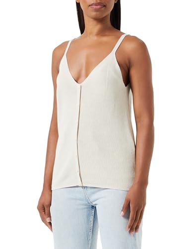 VERO MODA Women's VMNEWLEXSUN Strap Button GA Top, Birch, XS, brzoza, XS