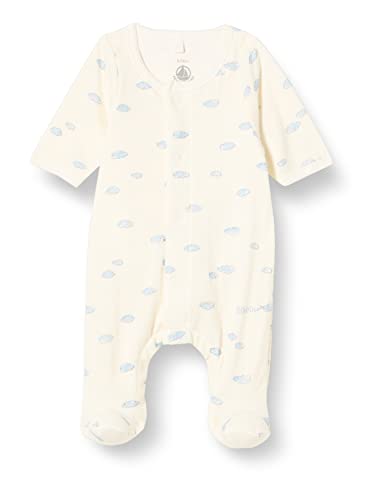 Petit Bateau Piżama z chmury z tubki, 0 miesięcy, biały marshmallow/multico, 0 miesięcy, Biały marshmallow/multico, 0 miesięcy