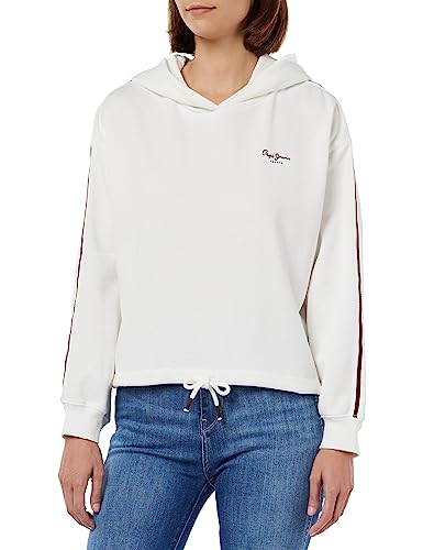 Pepe Jeans Damska bluza z kapturem Bibi biała (musa), XS, Biały (mysz), XS