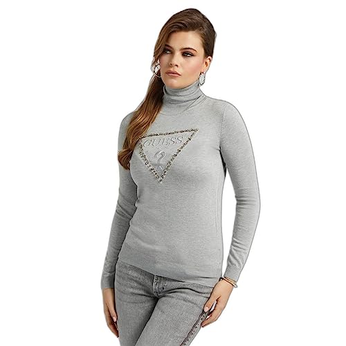 GUESS Guess Noemi TN LS Swtr Damski sweter sweter, Jasny Melanżowy Szary M, XL