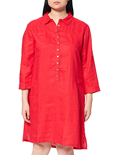 APART Fashion Damska sukienka lniana, czerwona, 34-46