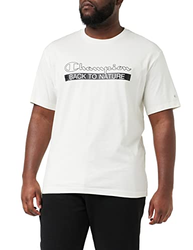 Champion Męski t-shirt Eco Future Graphic, kremowy, L
