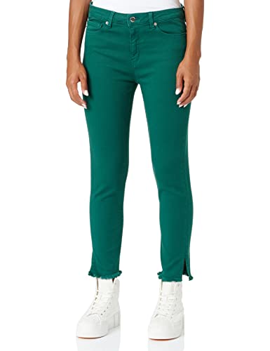 Love Moschino Cropped Bull with Logo Heart Back Tag Casual Spodnie damskie, Zielony, 38