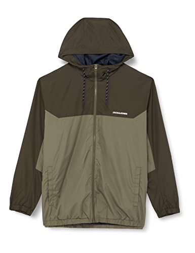 JACK & JONES PLUS JJDOVER Męska kurtka z kapturem PS Jacket, Forest Night, 3XL, FOREST NIGHT