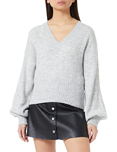 Sisley Damski sweter z dekoltem w serek L/S 109RM400A Sweater, biały 690, XL