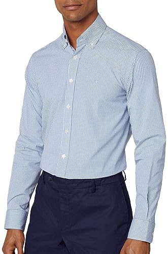 Hackett London Koszula męska Essential Gingham, Biały (biały/niebieski), XXL