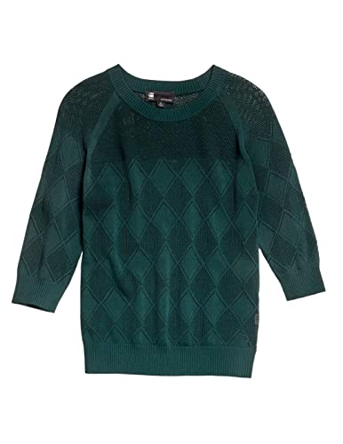 G-STAR RAW Damski sweter Pointelle 1 Sl Knit, Zielony (Laub B754-4287), XS