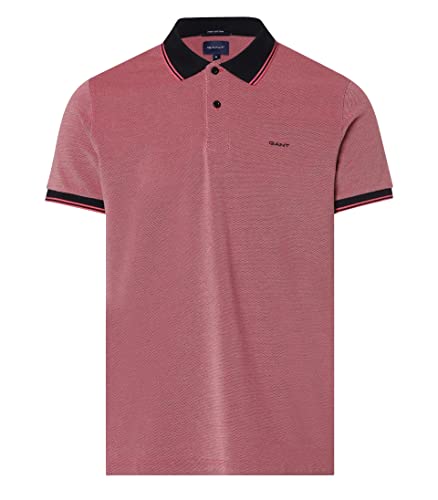 GANT Męska koszula polo 4-COL Oxford SS Pique, purpurowa różowa, standardowa, magenta różowy, L