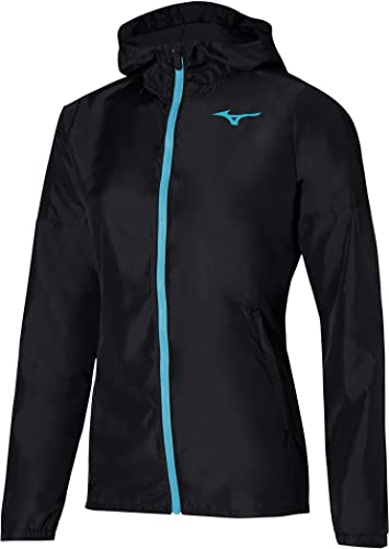 Mizuno Damska bluza z kapturem, czarna, S, Czarny, S