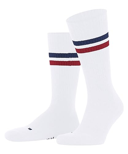 FALKE Uniseks Dynamic U SO Bawełna z wzorem 1 Para, Biały (Weiss-Blau-Rot 2068), 42-43
