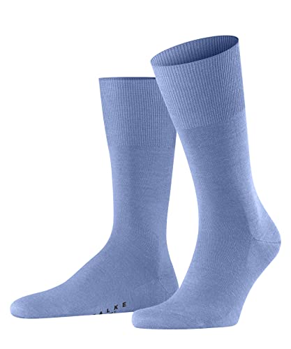 FALKE Mężczyźni Skarpety Airport M SO Wełna Merynosa Bawełna jednokolorowe 1 Para, Niebieski (Cornflower Blue 6554), 41-42