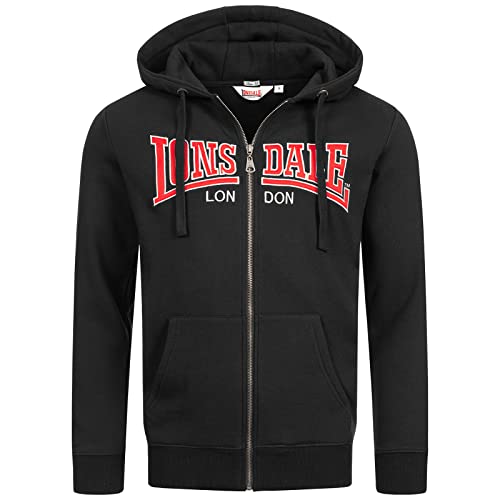 Lonsdale London LP277 Birmingham męska kurtka z kapturem czarna Streetwear, czarny, S