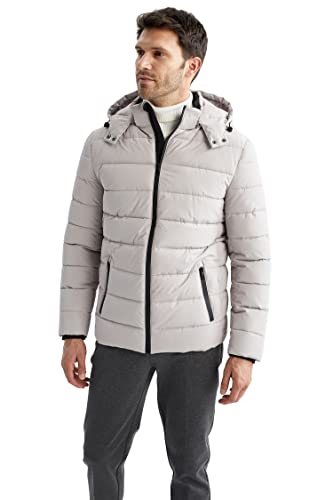 DeFacto Płaszcz męski do odzieży rekreacyjnej - DeFacto płaszcz męski do odzieży wierzchniej (piaskowy, XL), Sand, XL