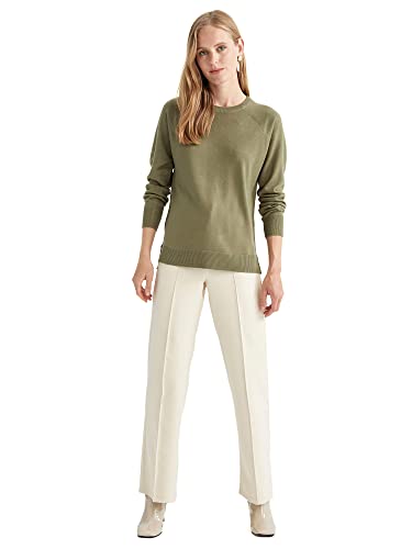 DeFacto Sweter normalny krój dla kobiet - sweter z golfem dla topów damski (fuksja, S), Fuchsia, S