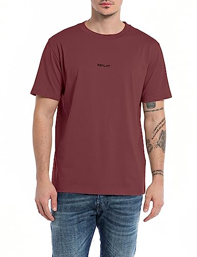 Replay T-shirt męski, Amaranth Red 164, XL
