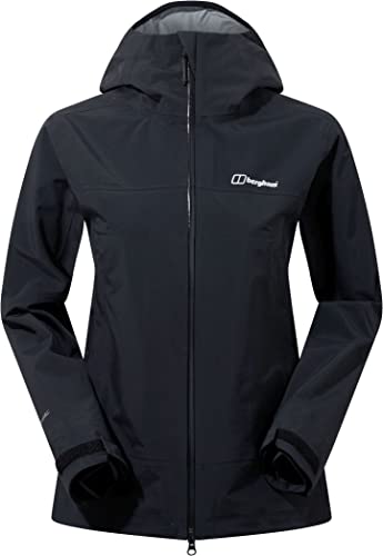 Berghaus Damska kurtka wodoodporna Highland Storm 3L, Czarny / czarny, 34
