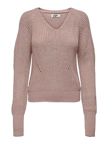 JACQUELINE de YONG damski sweter z dzianiny, dekolt w serek, Wororose, S
