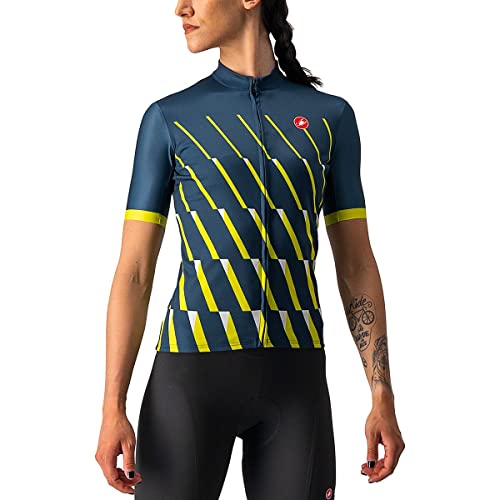 CASTELLI 4522059-426 PENDIO Jersey bluza damska jasny ocean/siarka biała S, Moonlite Ocean/Sulphur/White, S