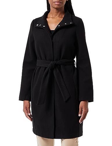 VERO MODA Damski płaszcz VMPOPALLY COAT BOOS, czarny, XS