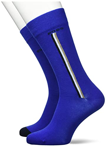 BOSS Męskie skarpety 2P RS Iconic CC Regular_Socks, Bright Blue433, 43-46, Bright Blue433, 43-46