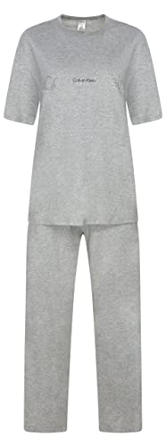 calvin klein Damskie spodnie S/S zestaw piżama, szary wrzos, XS