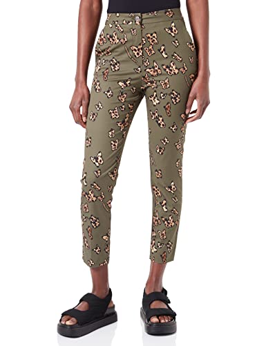 Love Moschino Damskie spodnie o kroju papierosowym, farfal.fo.verde, 40