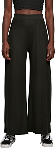 Urban Classics Damskie spodnie z dżerseju, czarny, 3XL